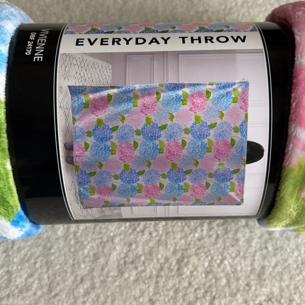 Pink/Blue Floral Blanket